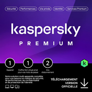 kaspersky premium 2025 multidevice 1 app 2 ans pc mac android ios edition française