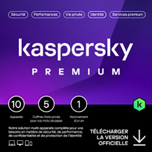 Kaspersky Premium 2025 – Multidevice 10 App 1 An – PC Mac Android iOS – Edition Française