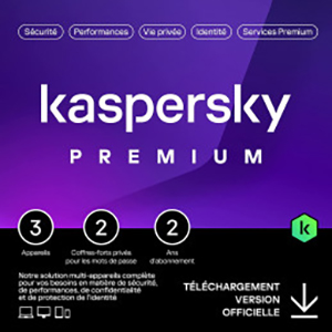 kaspersky premium 2025 multidevice 3 app 2 ans pc mac android ios edition française